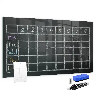 Stundenplan beschreibbare Magnettafel