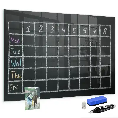 Stundenplan beschreibbare Magnettafel
