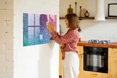 Beschreibbare Magnettafel für die Küche mit Farbverlauf