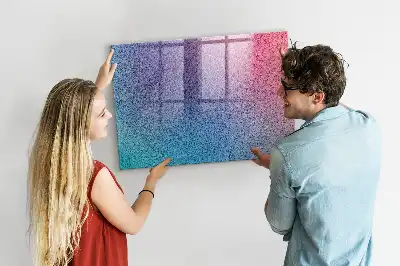 Beschreibbare Magnettafel für die Küche mit Farbverlauf