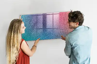 Beschreibbare Magnettafel für die Küche mit Farbverlauf