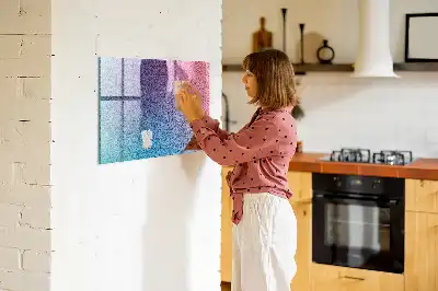 Beschreibbare Magnettafel für die Küche mit Farbverlauf