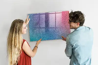 Beschreibbare Magnettafel für die Küche mit Farbverlauf