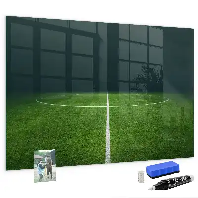 Magnettafel beschreibbar mit Fußballfeld-Motiv