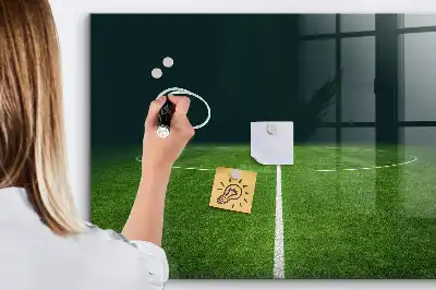 Magnettafel beschreibbar mit Fußballfeld-Motiv