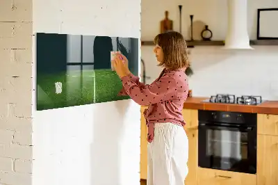 Magnettafel beschreibbar mit Fußballfeld-Motiv