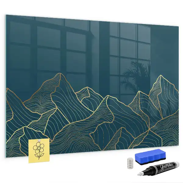 Beschreibbare Magnettafel für die Küche Motiv Bergeskizze