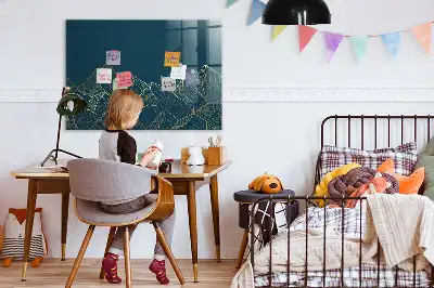 Beschreibbare Magnettafel für die Küche Motiv Bergeskizze