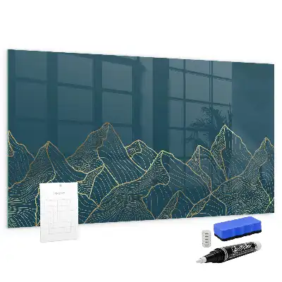 Beschreibbare Magnettafel für die Küche Motiv Bergeskizze