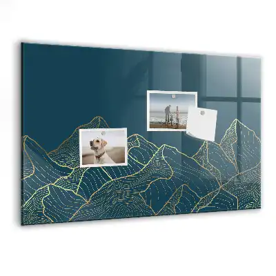 Beschreibbare Magnettafel für die Küche Motiv Bergeskizze