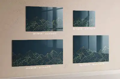 Beschreibbare Magnettafel für die Küche Motiv Bergeskizze
