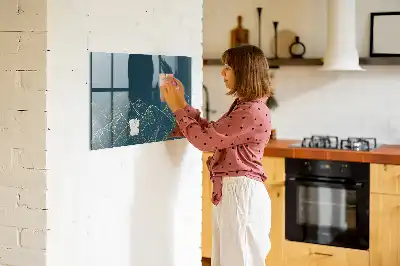 Beschreibbare Magnettafel für die Küche Motiv Bergeskizze