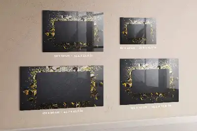 Beschreibbare Magnettafel für die Küche mit goldenem Konfetti Motiv