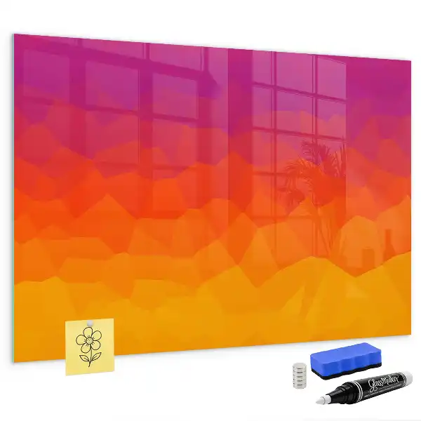 Beschreibbare Magnettafel für die Küche mit Motiv Sonnenaufgang