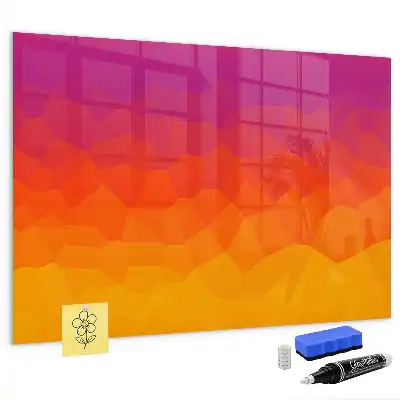 Beschreibbare Magnettafel für die Küche mit Motiv Sonnenaufgang