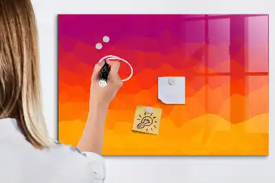 Beschreibbare Magnettafel für die Küche mit Motiv Sonnenaufgang