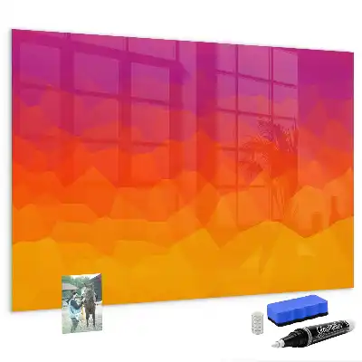Beschreibbare Magnettafel für die Küche mit Motiv Sonnenaufgang