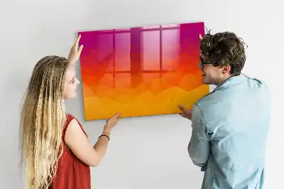 Beschreibbare Magnettafel für die Küche mit Motiv Sonnenaufgang