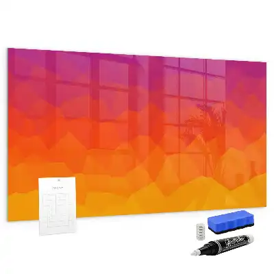 Beschreibbare Magnettafel für die Küche mit Motiv Sonnenaufgang