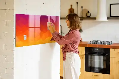 Beschreibbare Magnettafel für die Küche mit Motiv Sonnenaufgang