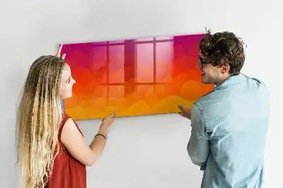 Beschreibbare Magnettafel für die Küche mit Motiv Sonnenaufgang