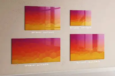 Beschreibbare Magnettafel für die Küche mit Motiv Sonnenaufgang