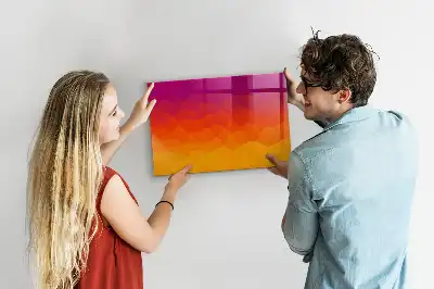 Beschreibbare Magnettafel für die Küche mit Motiv Sonnenaufgang