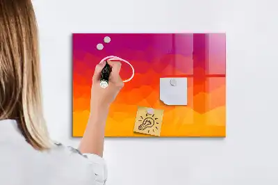 Beschreibbare Magnettafel für die Küche mit Motiv Sonnenaufgang