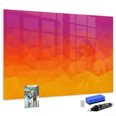 Beschreibbare Magnettafel für die Küche mit Motiv Sonnenaufgang