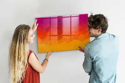 Beschreibbare Magnettafel für die Küche mit Motiv Sonnenaufgang