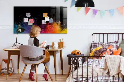 Beschreibbare Magnettafel für die Küche Motiv Farbenexplosion