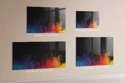 Beschreibbare Magnettafel für die Küche Motiv Farbenexplosion