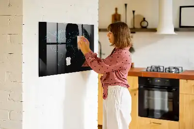 Magnettafel beschreibbar mit Motiv Konturen der Weltkarte
