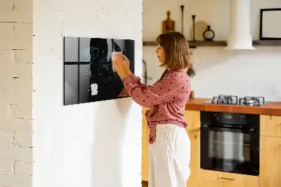 Magnettafel beschreibbar mit Motiv Konturen der Weltkarte