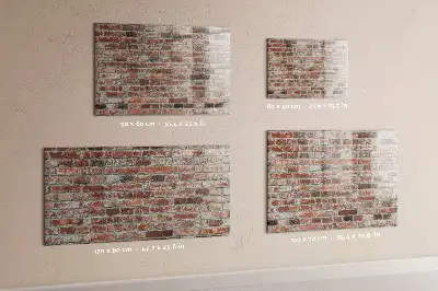 Magnettafel beschreibbar in Ziegelwandoptik