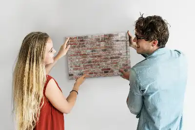 Magnettafel beschreibbar in Ziegelwandoptik