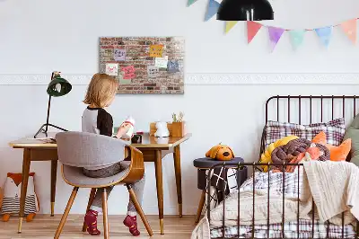 Magnettafel beschreibbar in Ziegelwandoptik