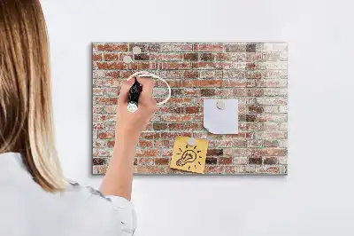 Magnettafel beschreibbar in Ziegelwandoptik