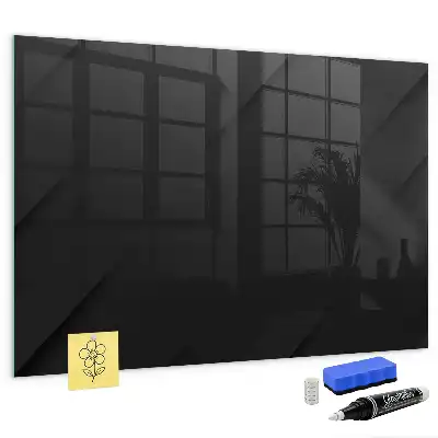 Magnettafel beschreibbar mit dunklem Wandmuster