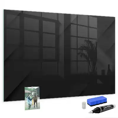 Magnettafel beschreibbar mit dunklem Wandmuster