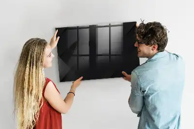 Magnettafel beschreibbar mit dunklem Wandmuster