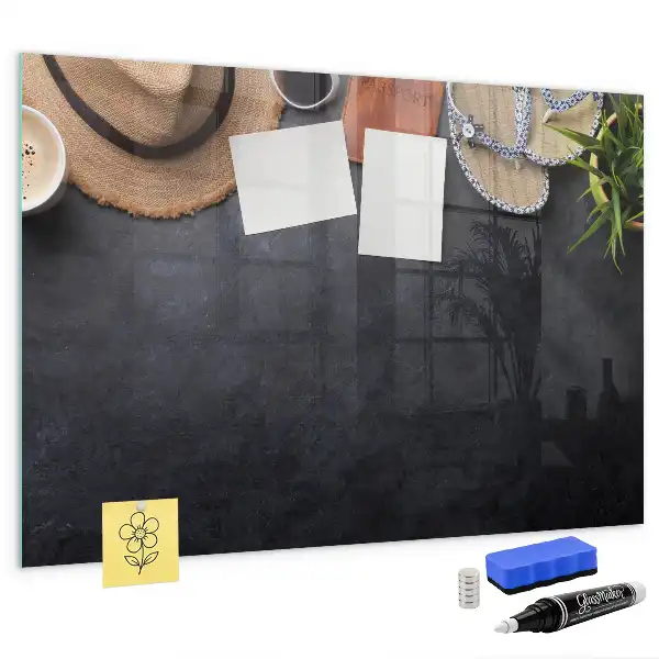 Magnettafel beschreibbar mit Urlaubsmotiv