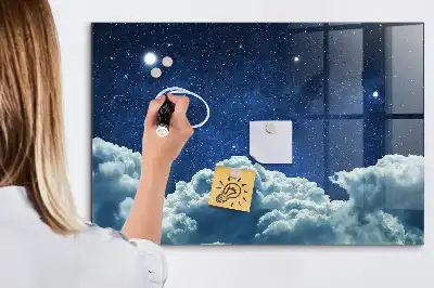 Beschreibbare Magnettafel für die Küche mit Motiv Nachtstimmung Himmel