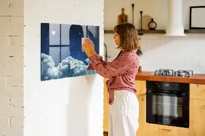 Beschreibbare Magnettafel für die Küche mit Motiv Nachtstimmung Himmel