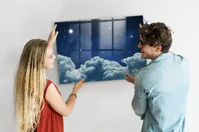 Beschreibbare Magnettafel für die Küche mit Motiv Nachtstimmung Himmel