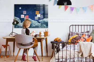 Beschreibbare Magnettafel für die Küche mit Motiv Nachtstimmung Himmel