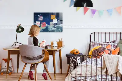 Beschreibbare Magnettafel für die Küche mit Motiv Nachtstimmung Himmel