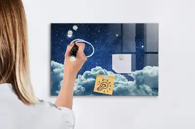 Beschreibbare Magnettafel für die Küche mit Motiv Nachtstimmung Himmel