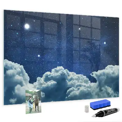 Beschreibbare Magnettafel für die Küche mit Motiv Nachtstimmung Himmel
