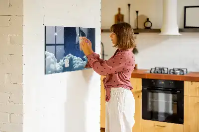 Beschreibbare Magnettafel für die Küche mit Motiv Nachtstimmung Himmel
